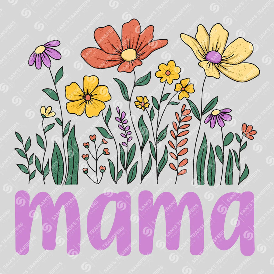 Mama Wildflowers Ready-to-Press DTF Transfer | SAT01688