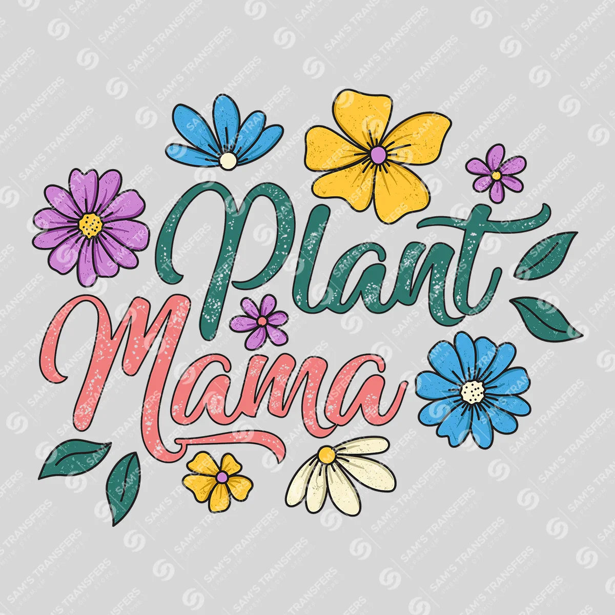 Apparel featuring a Plant Mama-themed DTF transfer.