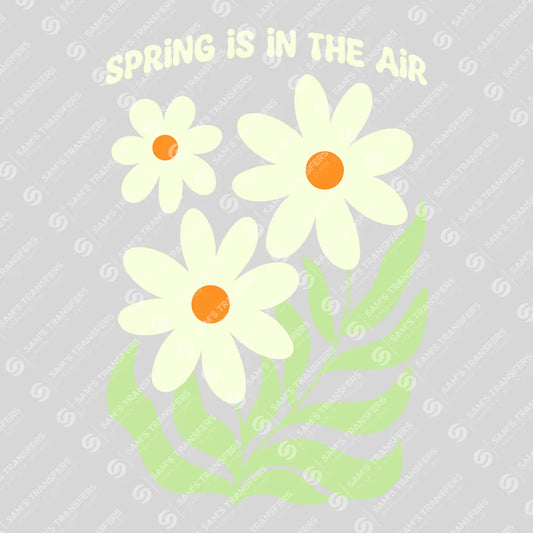 Apparel featuring a Spring Is In The Air Retro Daisies-themed DTF transfer.