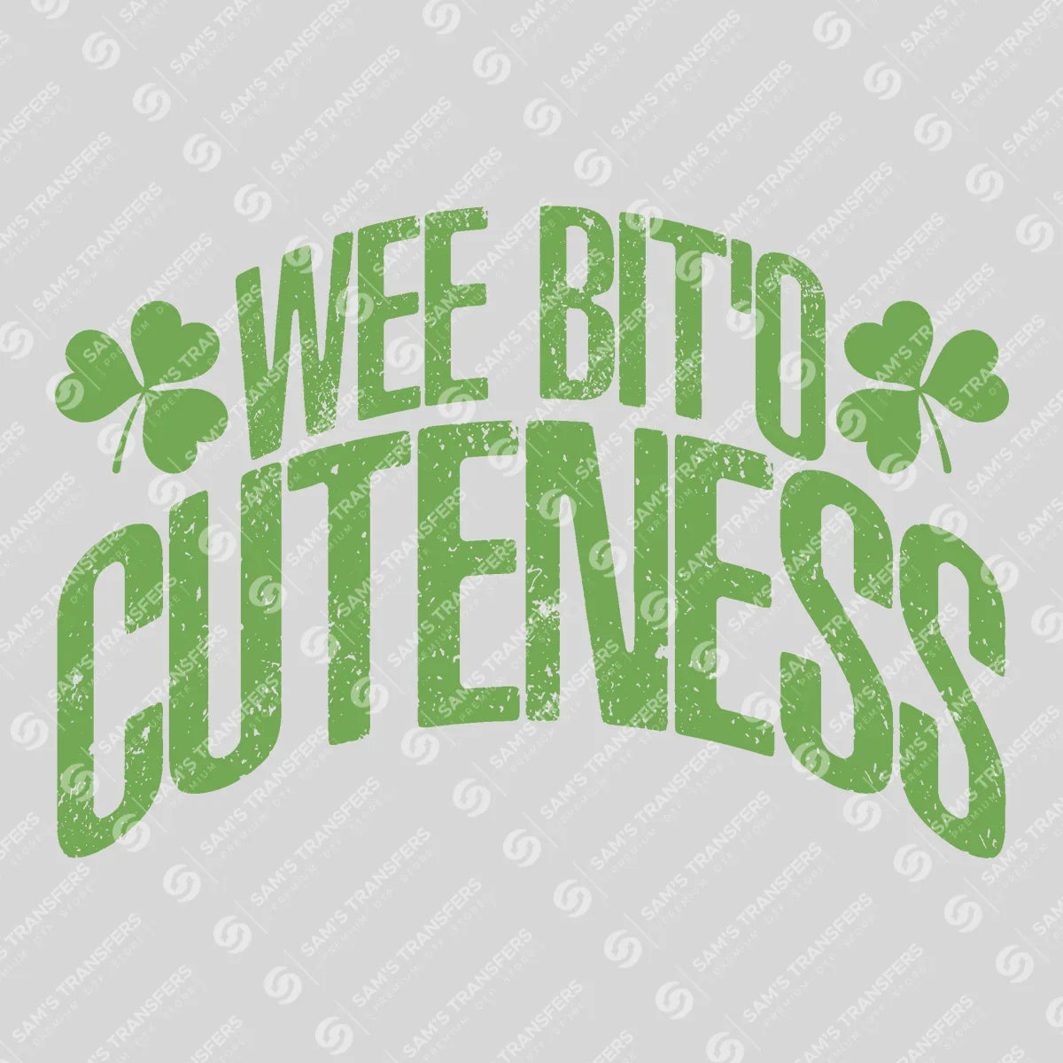 Apparel featuring a Wee Bit O Cuteness-themed DTF transfer.