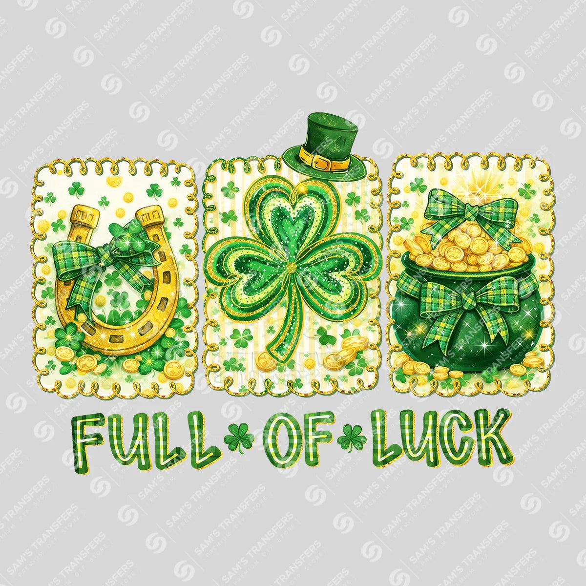 Apparel featuring a Full Of Luck Cards-themed DTF transfer.