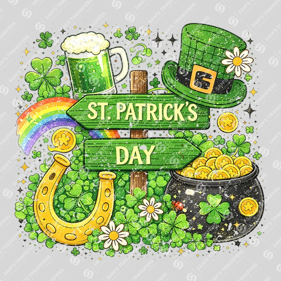 St Patrick's Day Pot Of Gold Ready-to-Press DTF Transfer | SAT01880