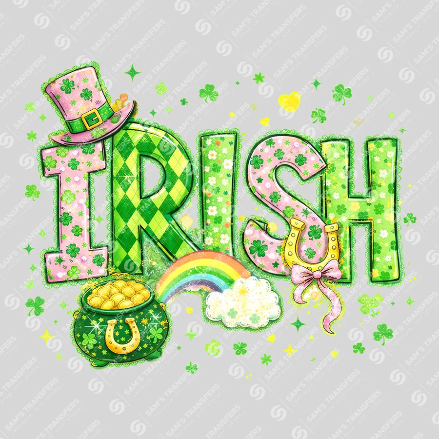 Irish Plaid Doodle Ready-to-Press DTF Transfer | SAT01902