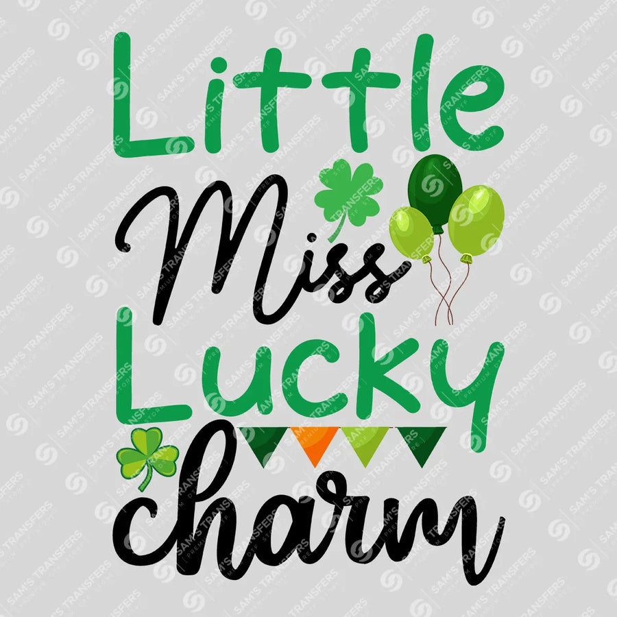 Little Miss Lucky Charm Balloons Ready-to-Press DTF Transfer | SAT01912