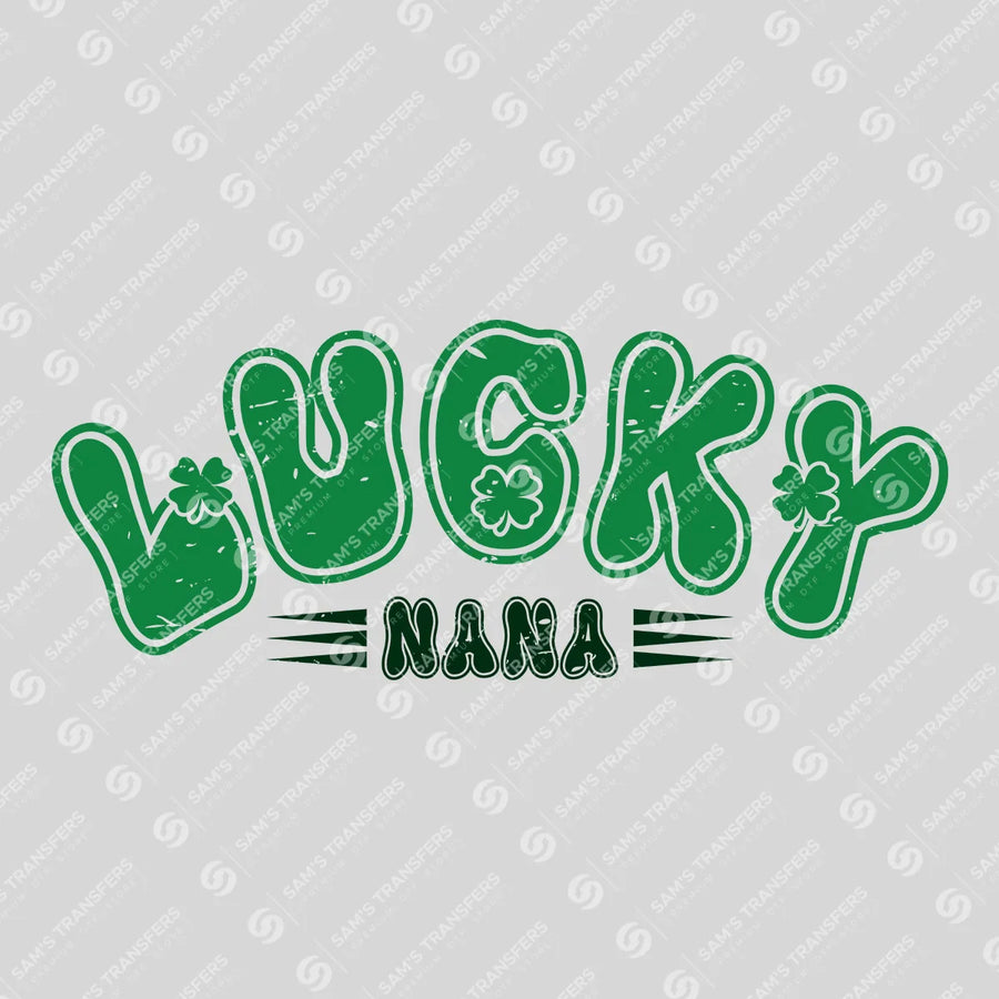 Lucky Nana Distressed Ready-to-Press DTF Transfer | SAT01941