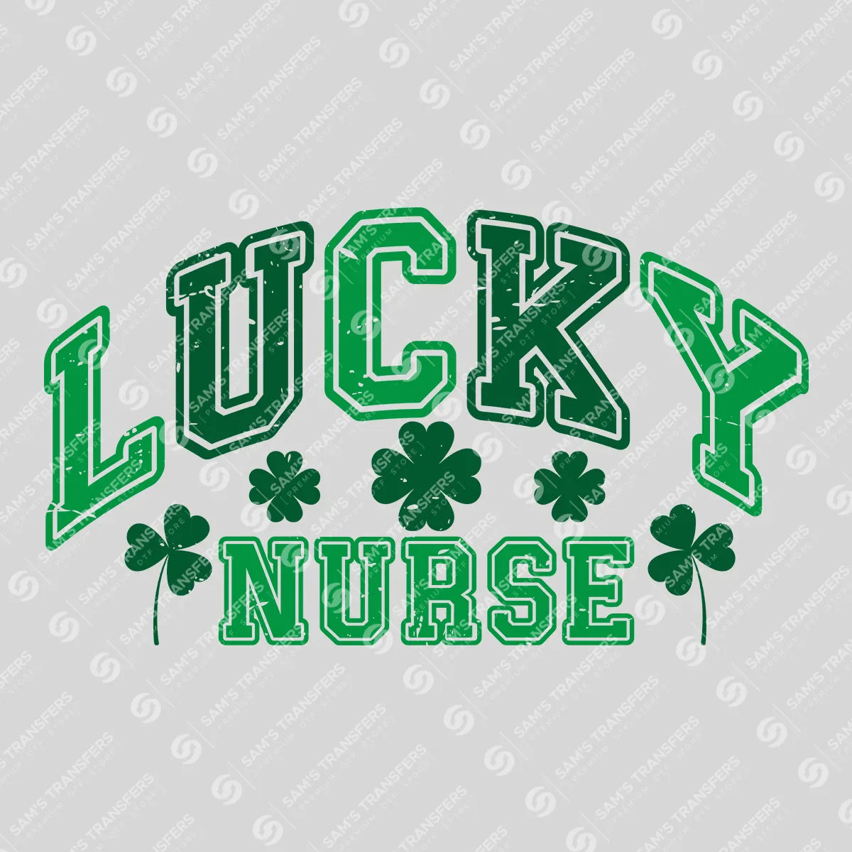 Apparel featuring a Lucky Nurse Varsity-themed DTF transfer.