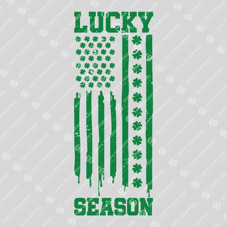 Lucky Season Shamrock Flag Ready-to-Press DTF Transfer | SAT01947