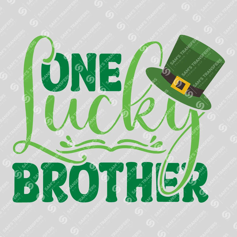 One Lucky Brother Script Ready-to-Press DTF Transfer | SAT01969