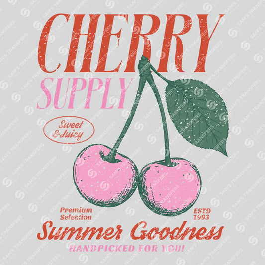 Apparel featuring a Cherry Supply Summer Goodness-themed DTF transfer.