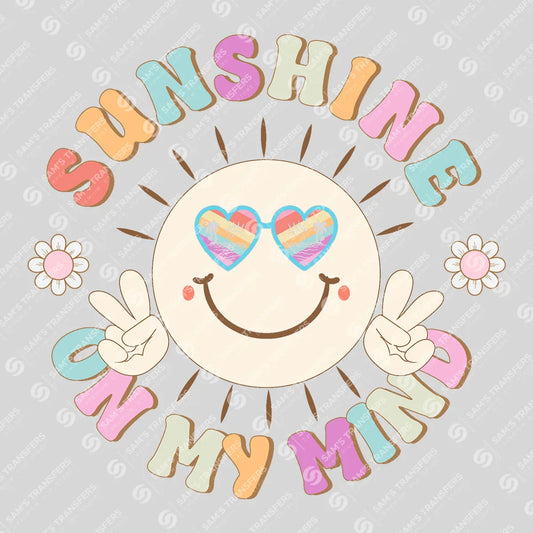 Apparel featuring a Sunshine On My Mind Retro-themed DTF transfer.