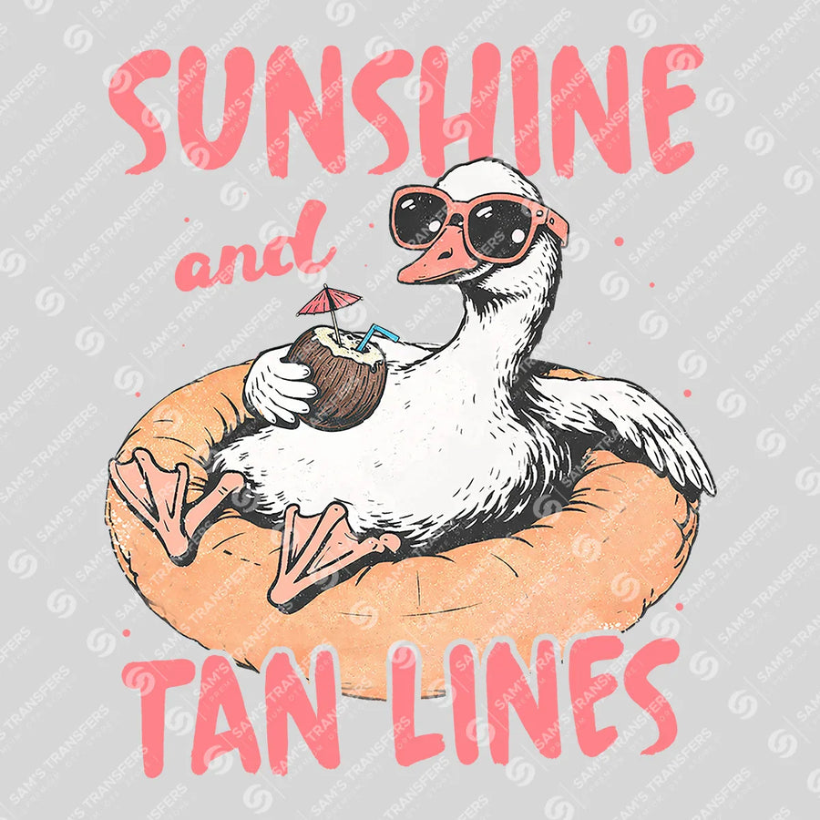 Sunshine And Tan Lines Goose Ready-to-Press DTF Transfer | SAT02203