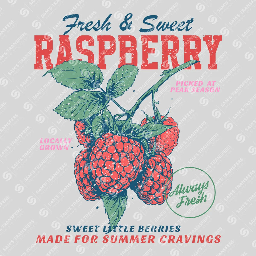 Fresh And Sweet Raspberry Ready-to-Press DTF Transfer | SAT02207