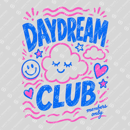 Apparel featuring a Daydream Club-themed DTF transfer.