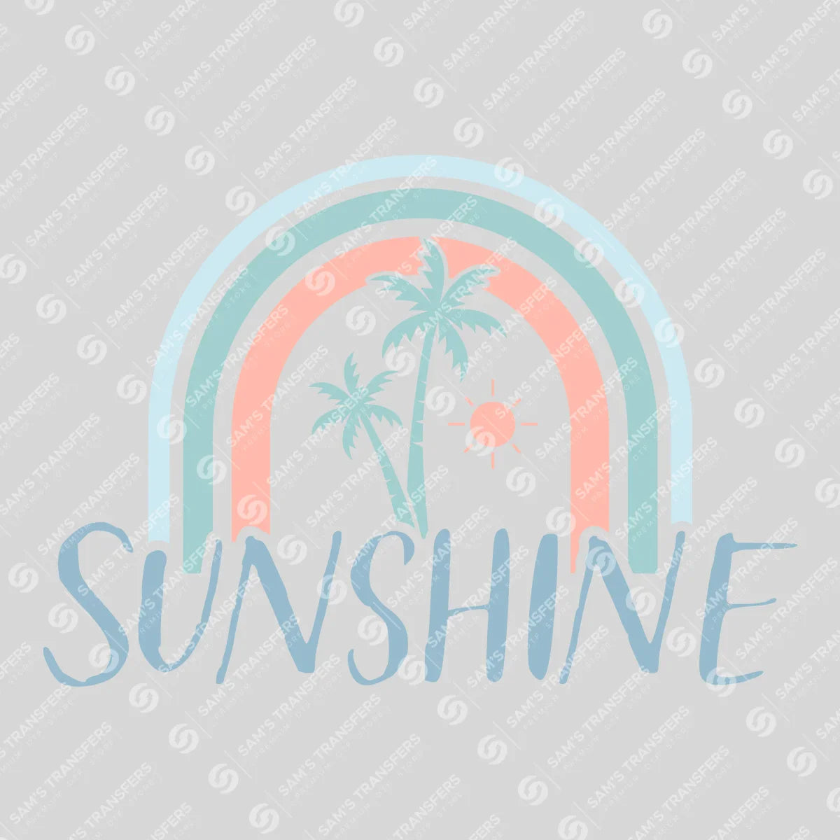 Apparel featuring a Sunshine-themed DTF transfer.