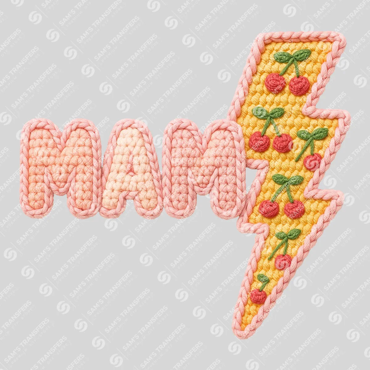 Apparel featuring a Mama-themed DTF transfer.
