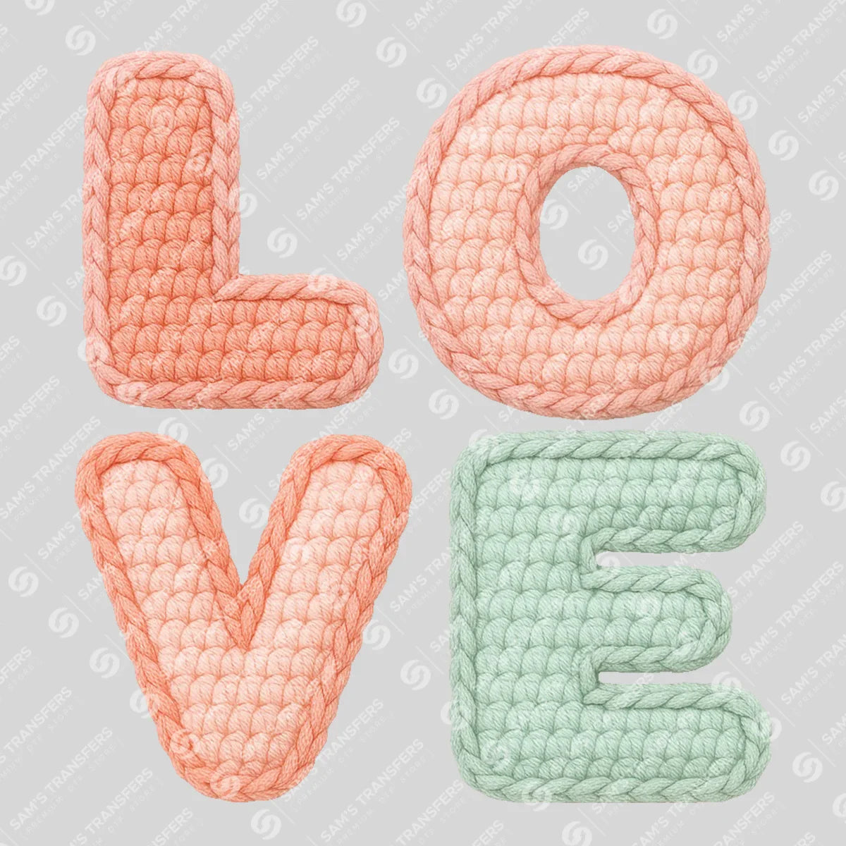 Apparel featuring a Love-themed DTF transfer.