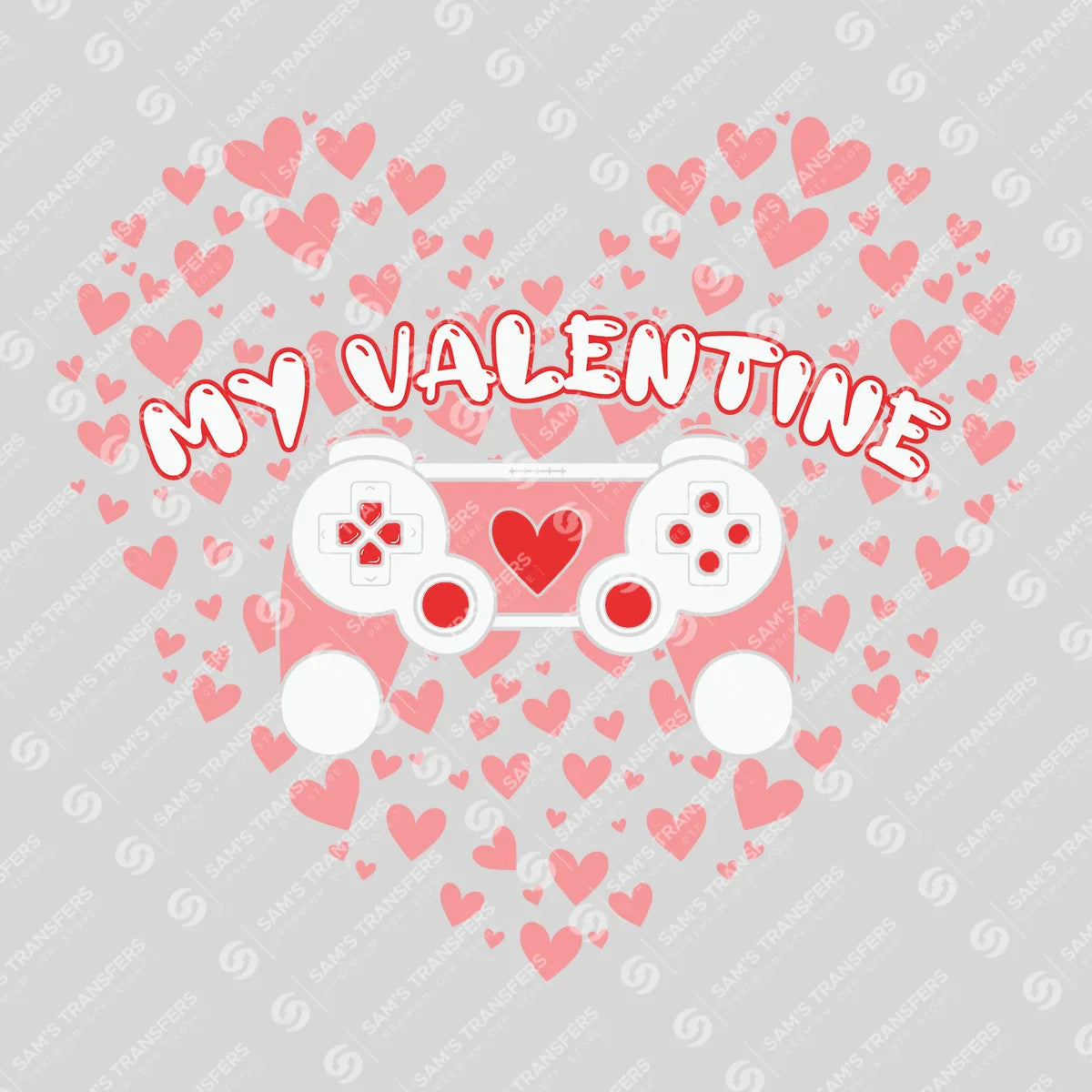 Apparel featuring a My Valentine-themed DTF transfer.