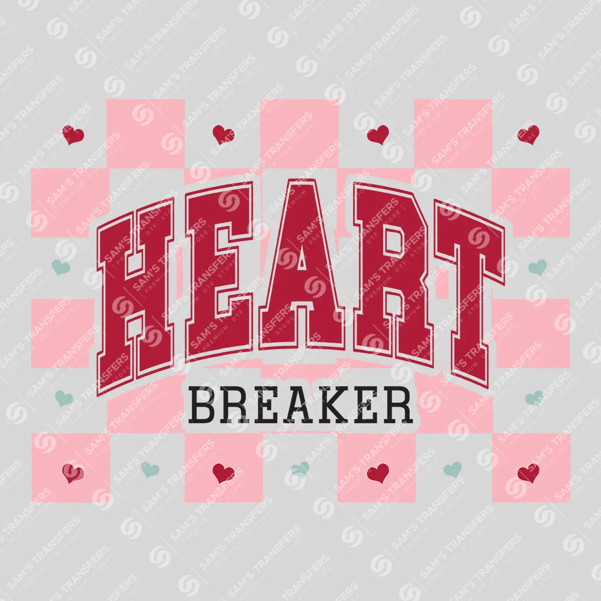 Apparel featuring a Heart Breaker-themed DTF transfer.