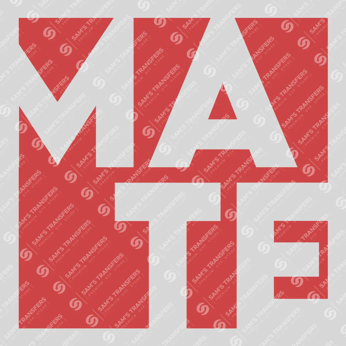 Apparel featuring a Mate-themed DTF transfer.