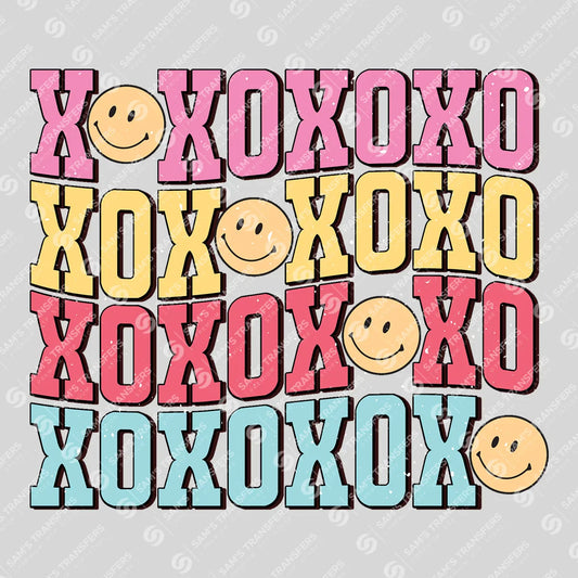 Apparel featuring a Xoxo-themed DTF transfer.