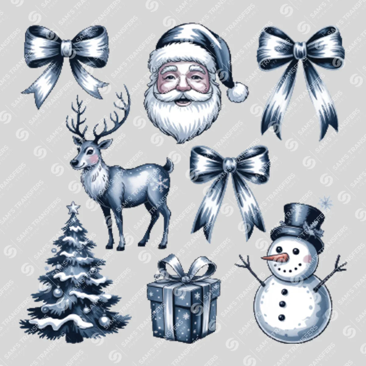 Apparel featuring a Vintage Christmas-themed DTF transfer.