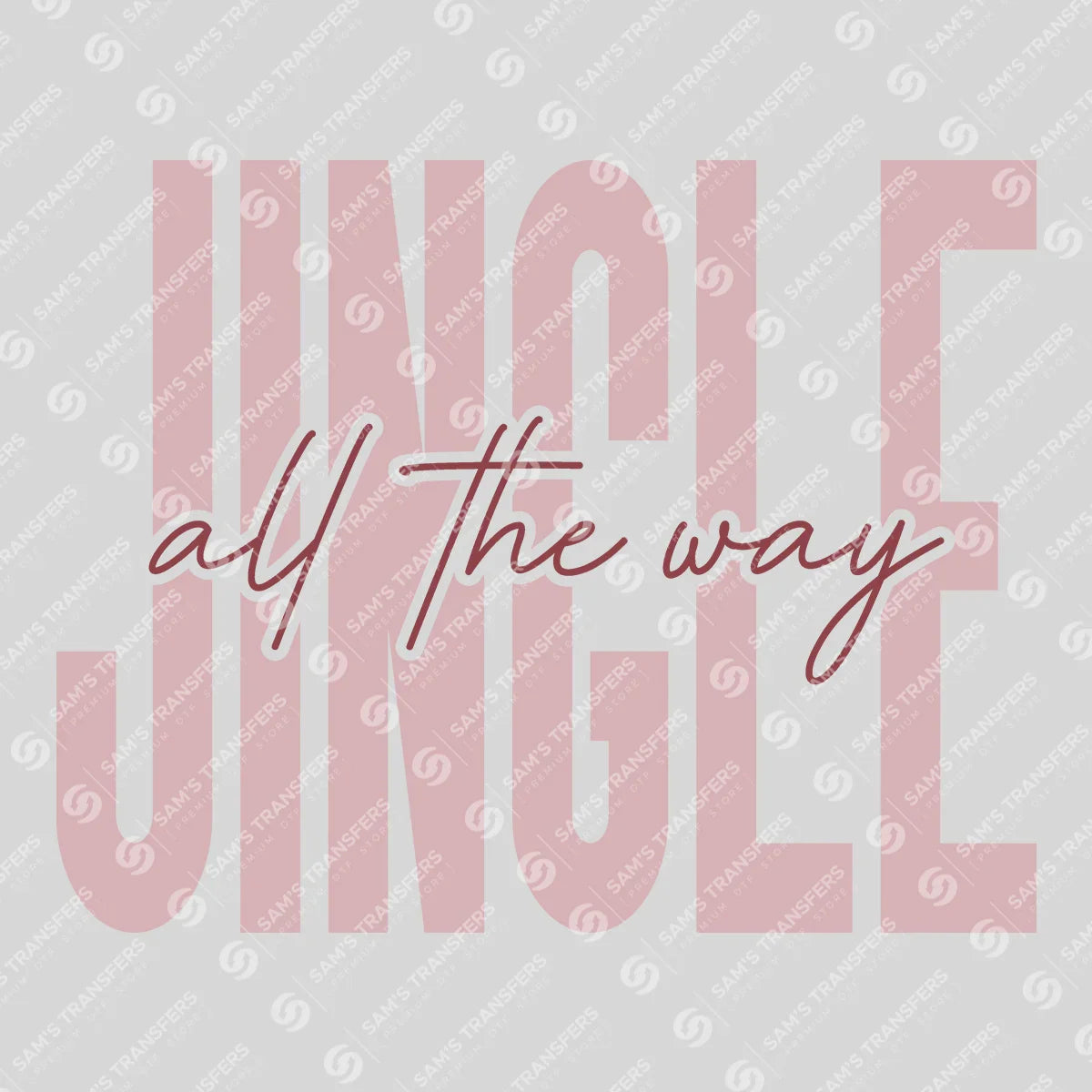 Apparel featuring a Jingle All The Way-themed DTF transfer.