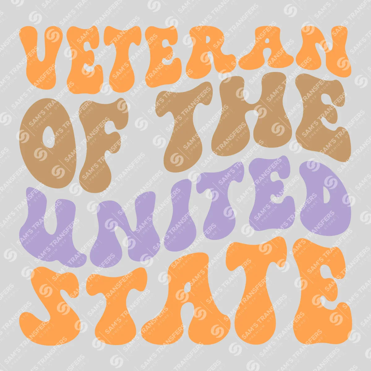 Apparel featuring a Veteran Of The United States-themed DTF transfer.