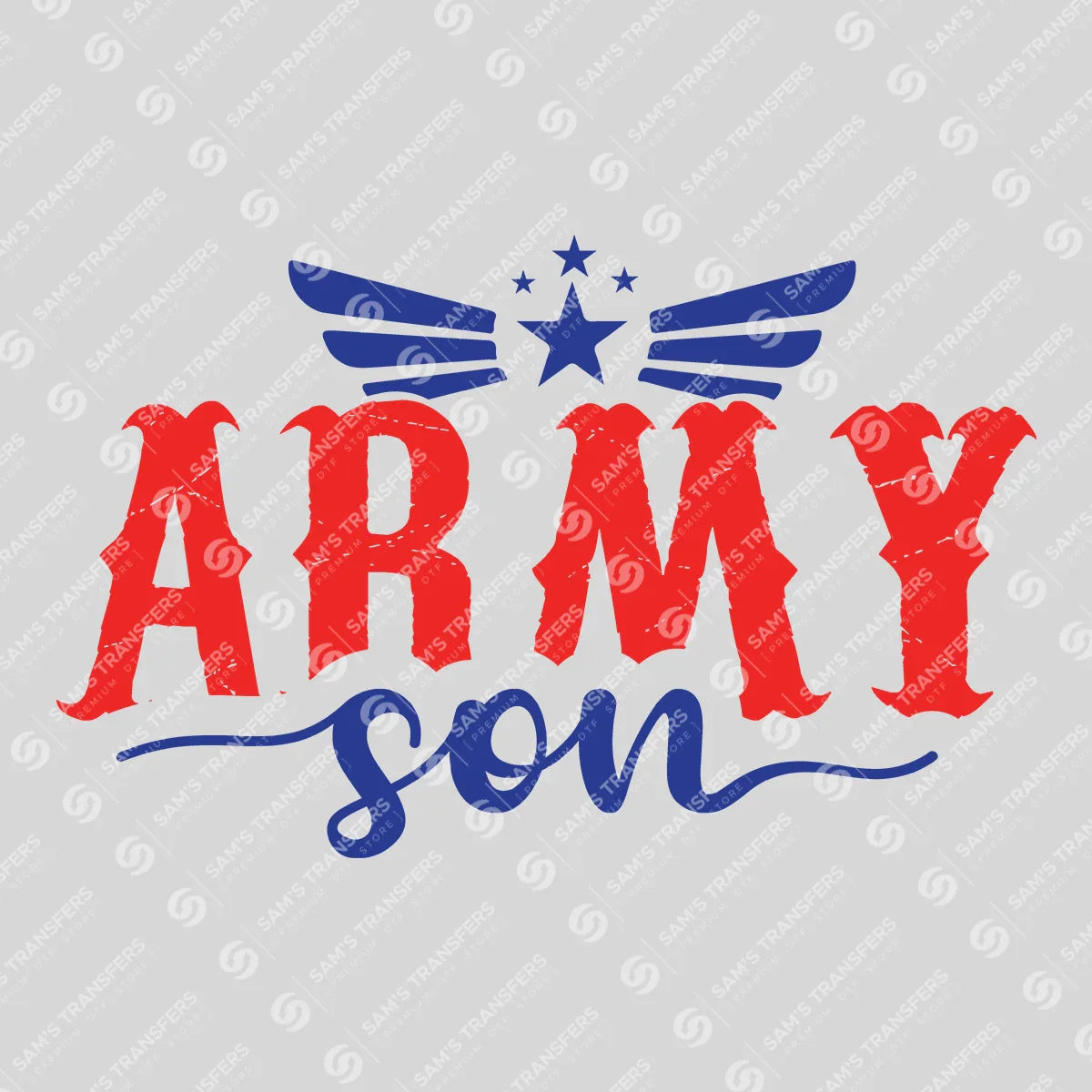 Apparel featuring a Army Son-themed DTF transfer.