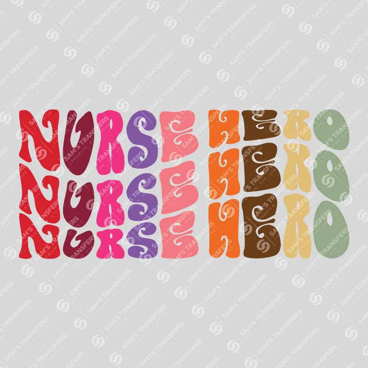 Apparel featuring a Nurse Hero-themed DTF transfer.