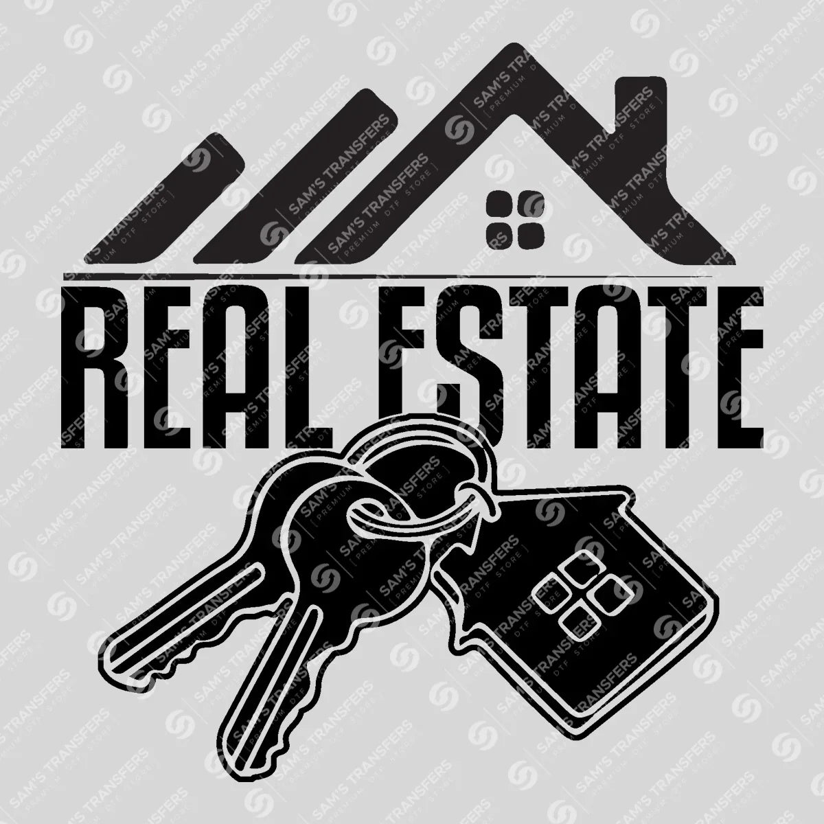 Apparel featuring a Real Estate Keys-themed DTF transfer.