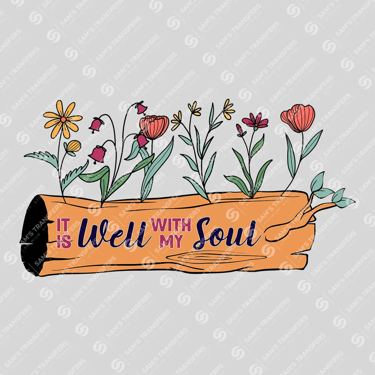 Apparel featuring a It Is Well With My Soul-themed DTF transfer.