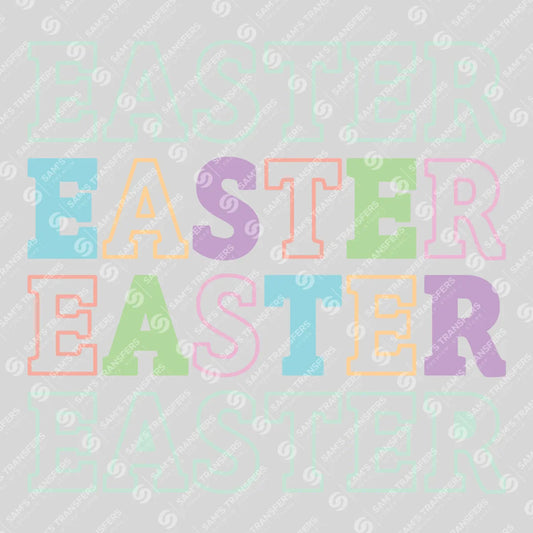Apparel featuring a Retro Easter-themed DTF transfer.