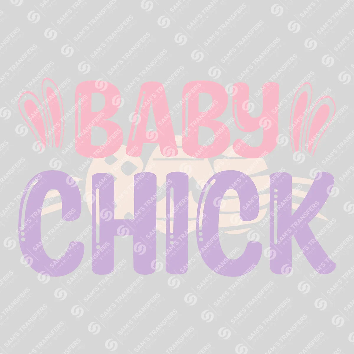 Apparel featuring a Baby Chick-themed DTF transfer.