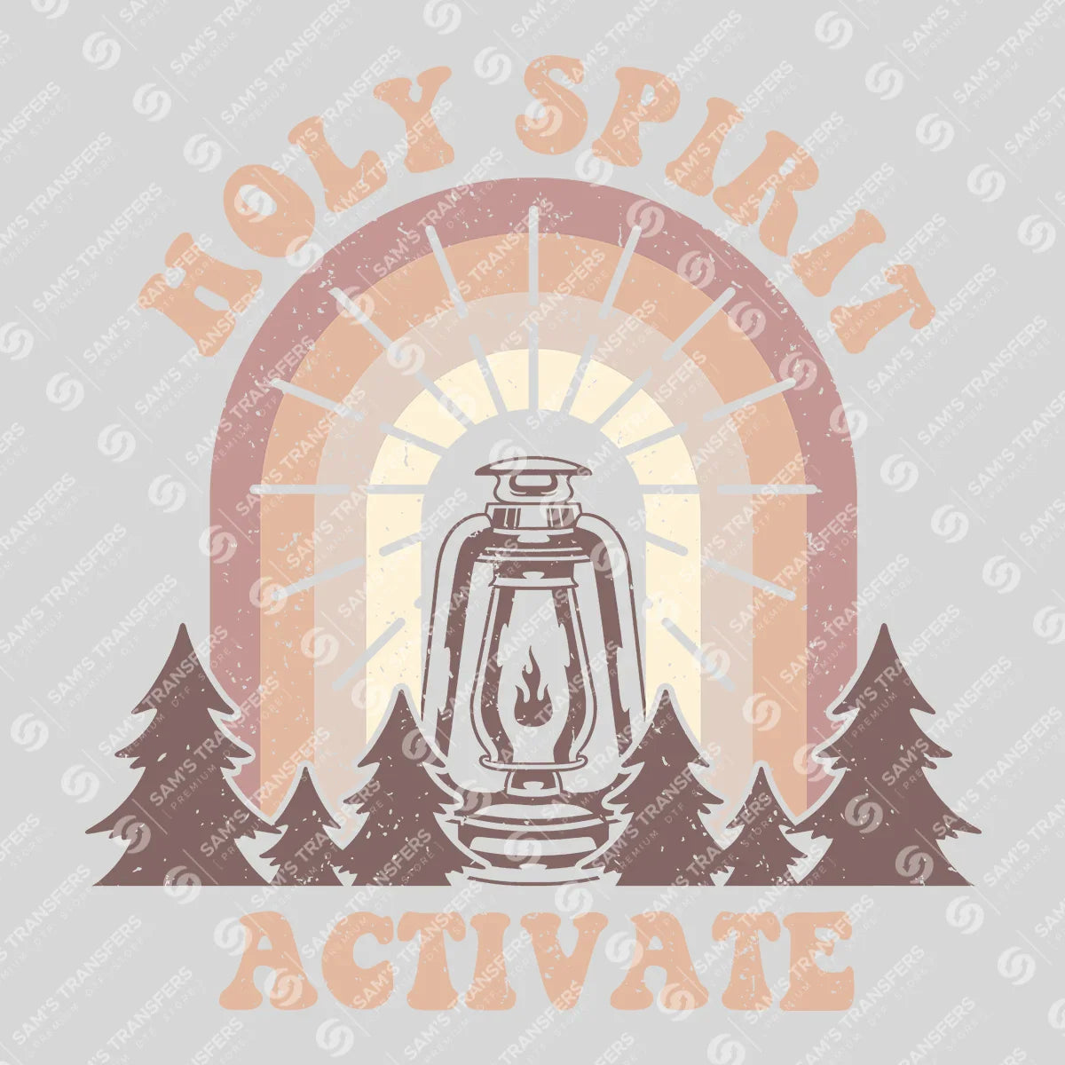 Apparel featuring a Holy Spirit Activate-themed DTF transfer.