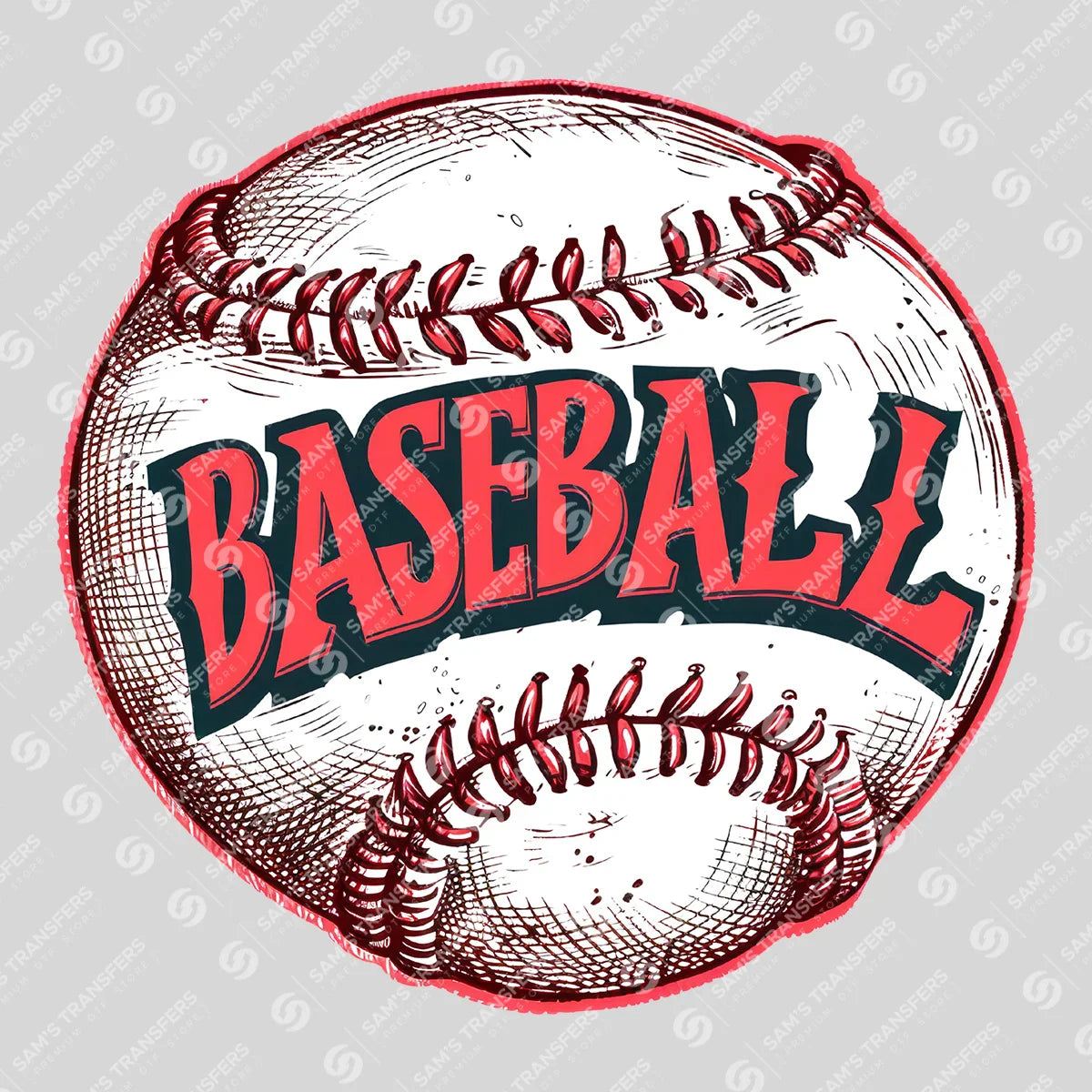 Apparel featuring a Baseball-themed DTF transfer.
