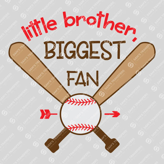 Apparel featuring a Little Brother Biggest Fan-themed DTF transfer.