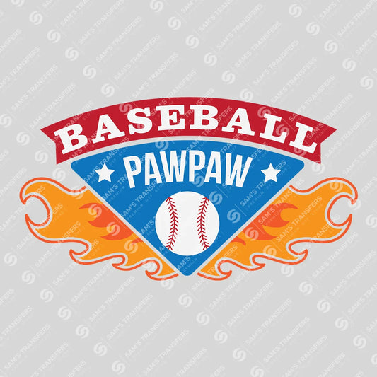 Apparel featuring a Baseball Pawpaw-themed DTF transfer.