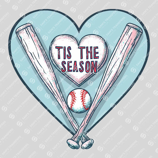 Apparel featuring a Tis the Season-themed DTF transfer.