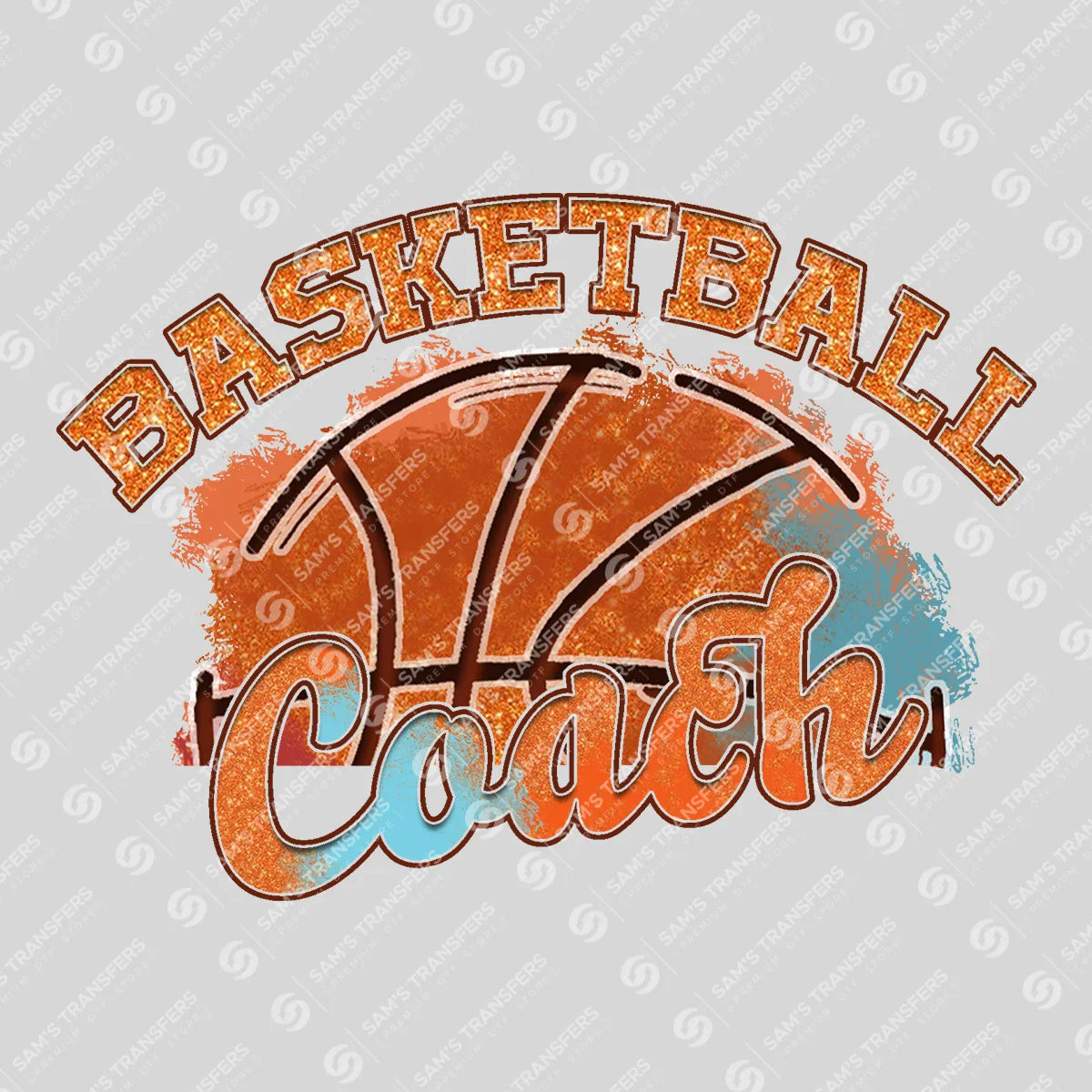 Apparel featuring a Basketball Coach-themed DTF transfer.