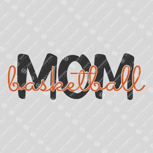 Apparel featuring a Basketball Mom-themed DTF transfer.