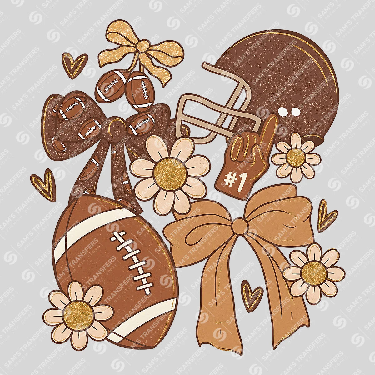 Apparel featuring a Football Game Day-themed DTF transfer.