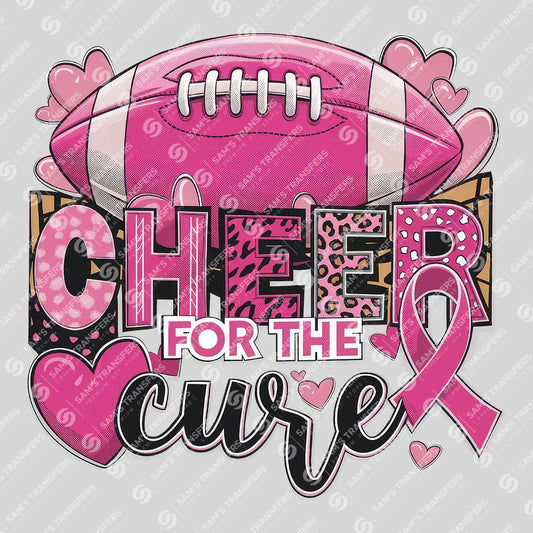 Apparel featuring a Cheer For The Cure Leopard-themed DTF transfer.