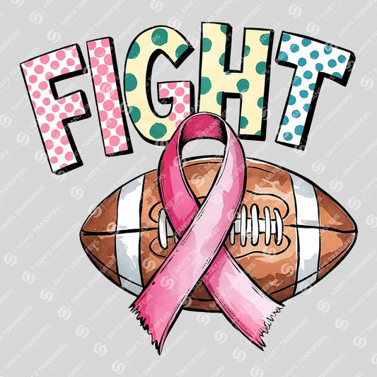 Apparel featuring a Fight Football Cancer Awareness-themed DTF transfer.