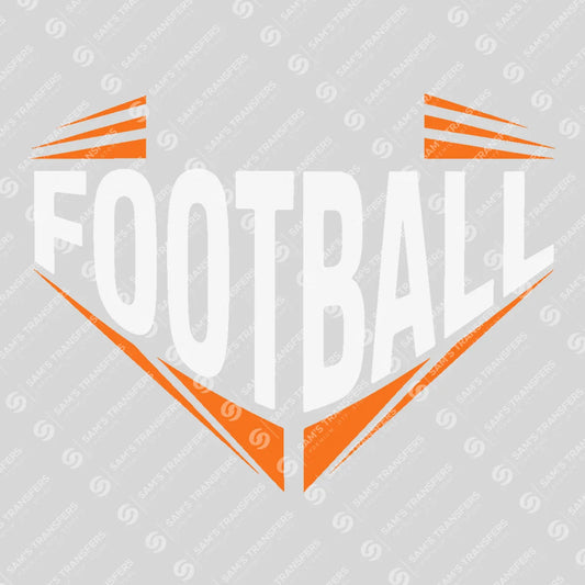 Apparel featuring a Football Chevron-themed DTF transfer.