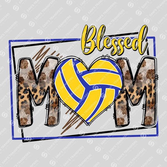 Apparel featuring a Blessed Mom Volleyball-themed DTF transfer.