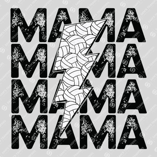 Apparel featuring a Volleyball Mama Bolt-themed DTF transfer.