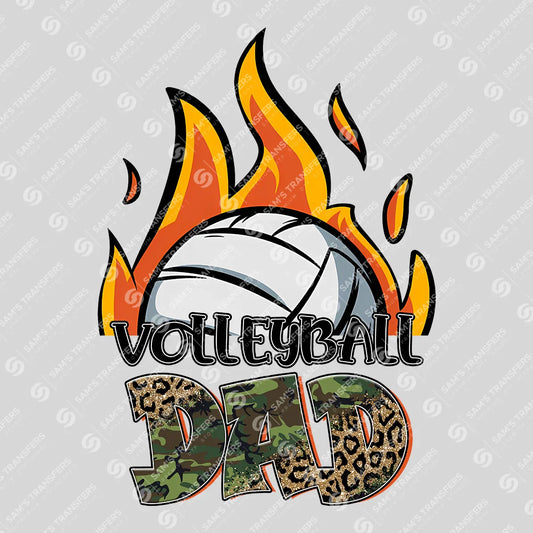 Apparel featuring a Volleyball Dad-themed DTF transfer.