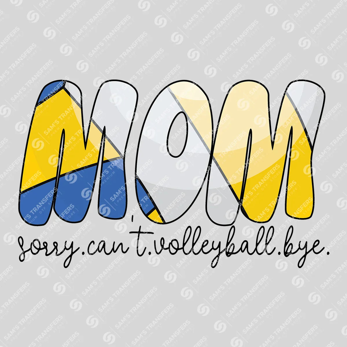Apparel featuring a Sorry Can't Volleyball Bye-themed DTF transfer.