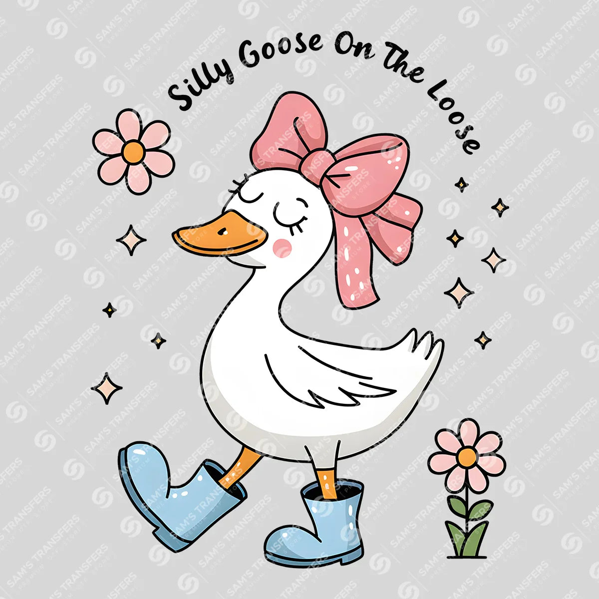 Apparel featuring a Silly Goose On The Loose-themed DTF transfer.