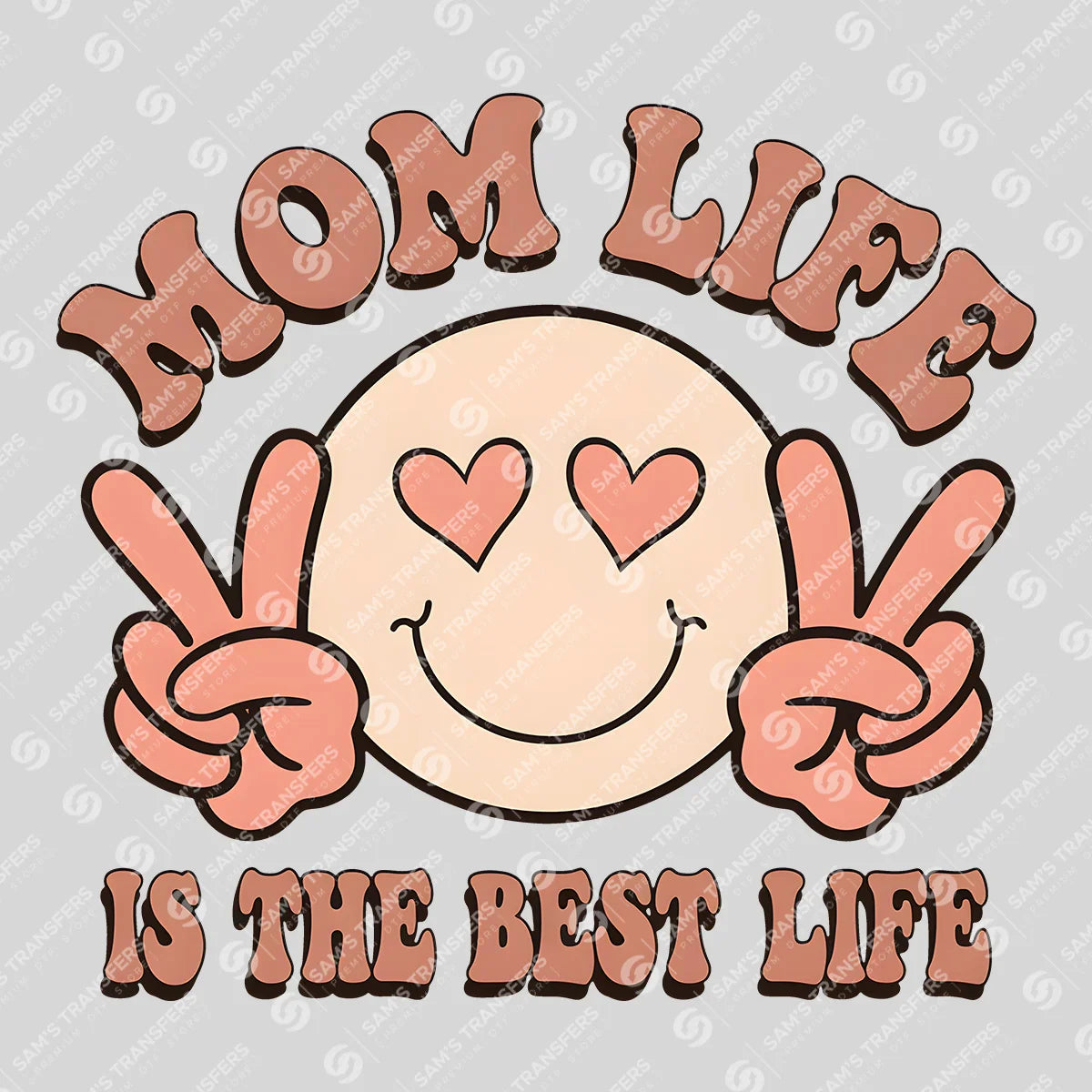 Apparel featuring a Mom Life Is the Best Life-themed DTF transfer.